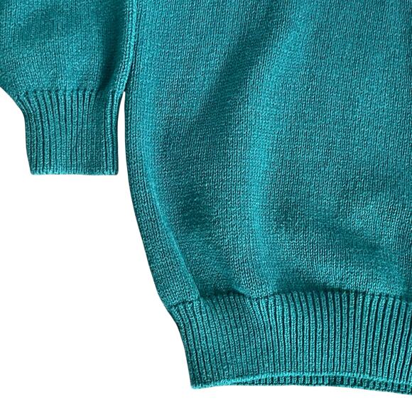 VTG Cotton Traders Green Sweater American Flag Graphic Mens Size L Americana - Picture 4 of 8